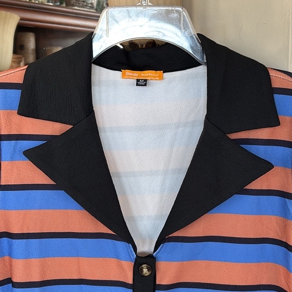 Brand New Unique Vintage Scooby Doo x Smak Parlour Striped Button Down Dress - Picture 7 of 15